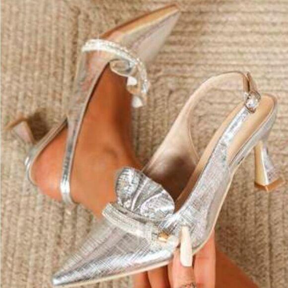 BRAND NEW WOMEN'S SLINGBACK POINTED TOE PUMP - Picture 1 of 13